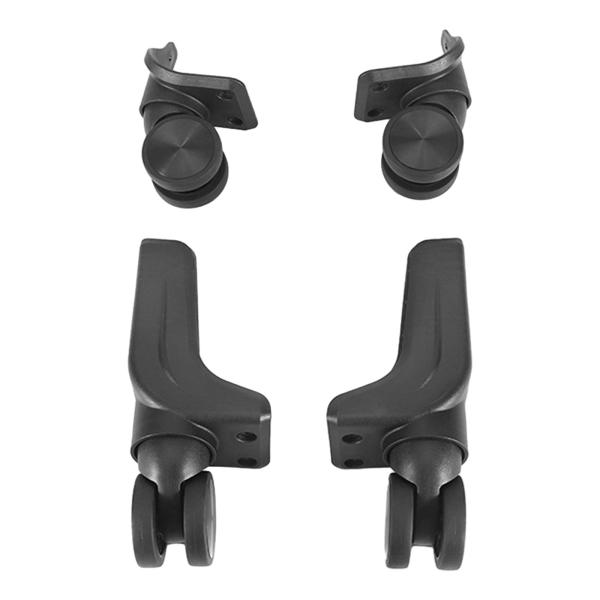 4x 交換用荷物スーツケースホイールスイベルキャスターホイール耐久性のある柔軟な黒スーツケース部品修理部品荷物ホイール