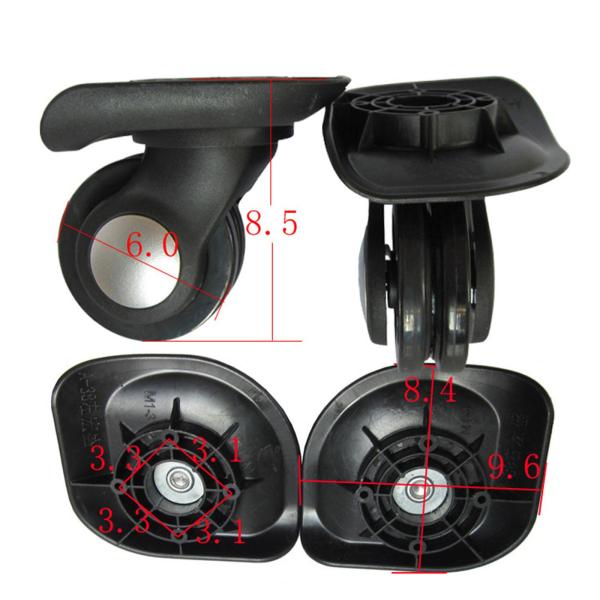 2個の荷物ホイール交換用トロリースーツケースキャスターホイール取り付け簡単ユニバーサル耐久性のある荷物スーツケースホイール