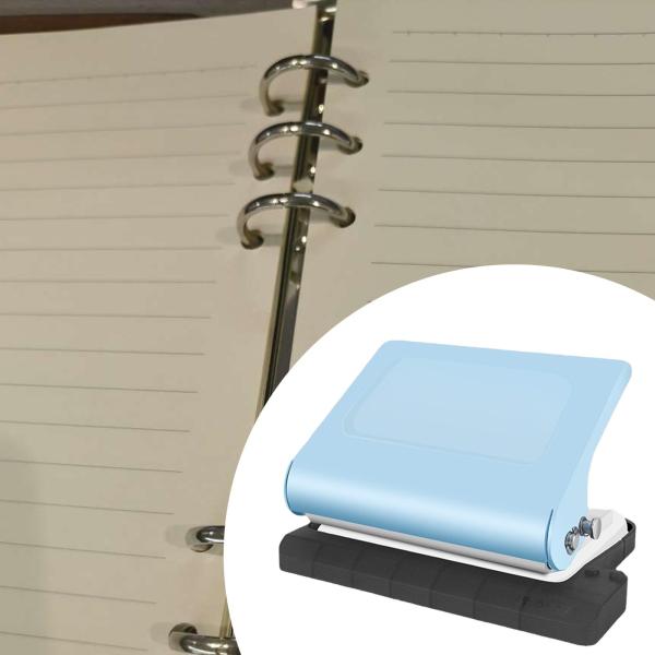 ブルー ペーパーパンチャー 10穴ペーパーパンチャーバインダーファイルフォルダークラフト