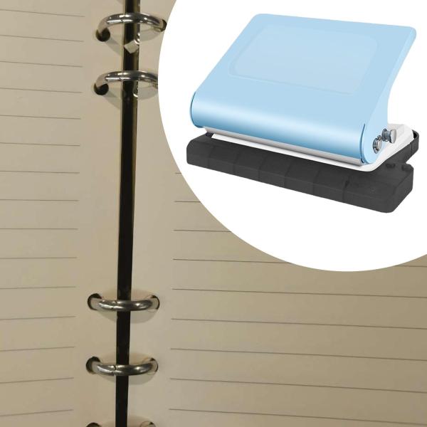 ブルー ペーパーパンチャー 10穴ペーパーパンチャーバインダーファイルフォルダークラフト