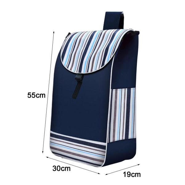 折りたたみ式ショッピングカート 交換用バッグ 巾着型 ホームトロリーカート スペアバッグ ブルー ブラック