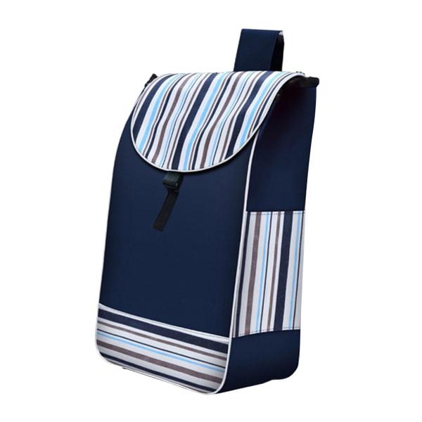 折りたたみ式ショッピングカート 交換用バッグ 巾着型 ホームトロリーカート スペアバッグ ブルー ブラック