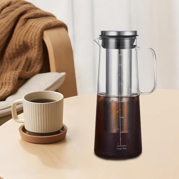 コールドブリューコーヒーメーカー 丈夫なジャーピッチャー コーヒー アイスティー レモネード用 1400ml