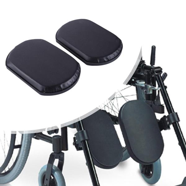 車椅子用レッグレスト レッグパッド 2個セット 互換性あり お手入れ簡単 丈夫なレザー製 交換用アクセサリー 車椅子用ペダル フットストップ