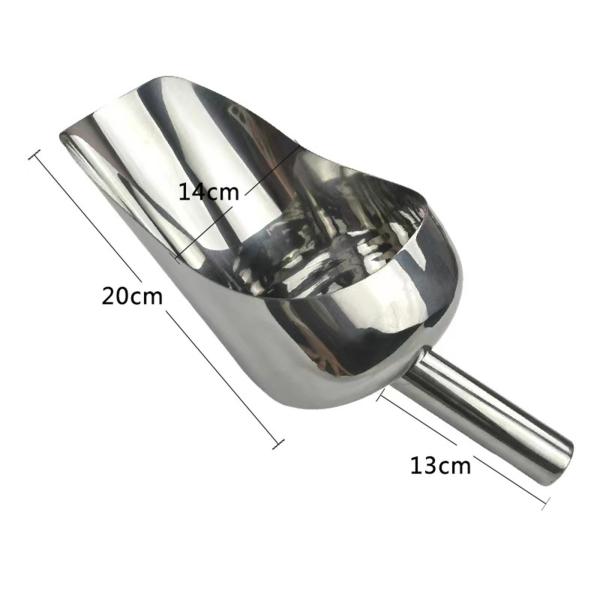 金属製アイススクープ ユーティリティスクープ 多機能 丸底 フードスクープ ステンレススチール 冷凍庫 コーヒー 砂糖 キッチン バーベキュー用