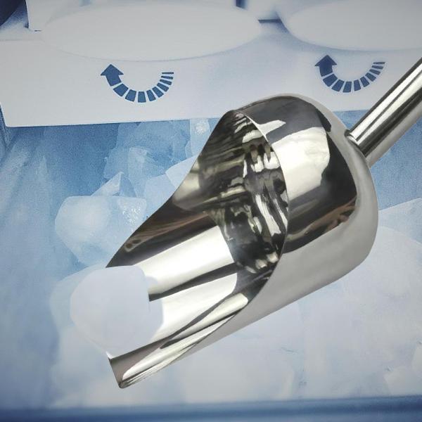 金属製アイススクープ ユーティリティスクープ 多機能 丸底 フードスクープ ステンレススチール 冷凍庫 コーヒー 砂糖 キッチン バーベキュー用