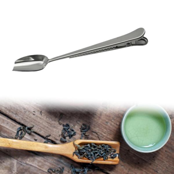 コーヒーティースプーンスクープ、コーヒー計量スプーンオフィスキッチンツールシーリングバッグクリップミルクパウダープロテインパウダーティーパーティー用