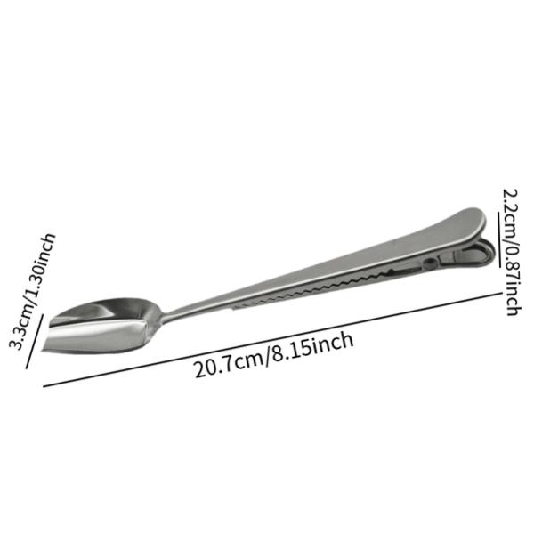 コーヒーティースプーンスクープ、コーヒー計量スプーンオフィスキッチンツールシーリングバッグクリップミルクパウダープロテインパウダーティーパーティー用