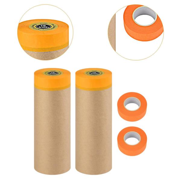 2 ピース絵画ドロップフィルムプレテープマスキングフィルムソファ家具防塵シート壁自動車屋内家庭用