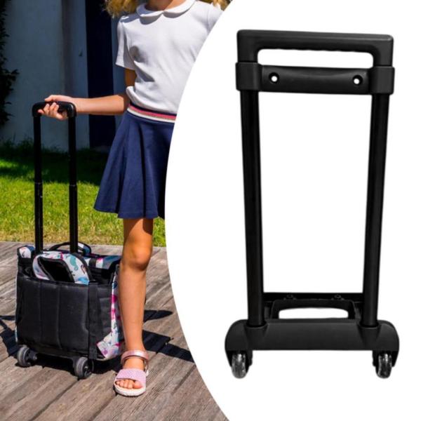 キッズバックパックトロリー、ホイール付き折りたたみ式ハンドトラック簡単なインストール荷物カート、学校のバッグスクール用のトロリーカート