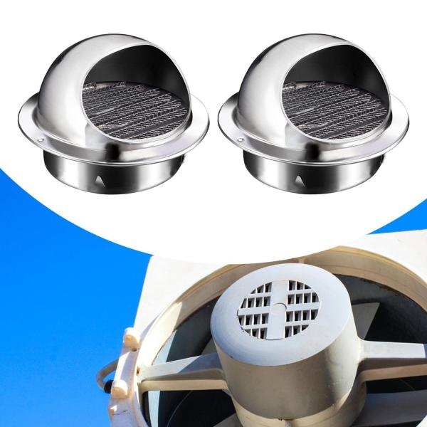 キッチン用に細かいメッシュに組み込まれた2倍の丸い壁のベントの外側キャップ