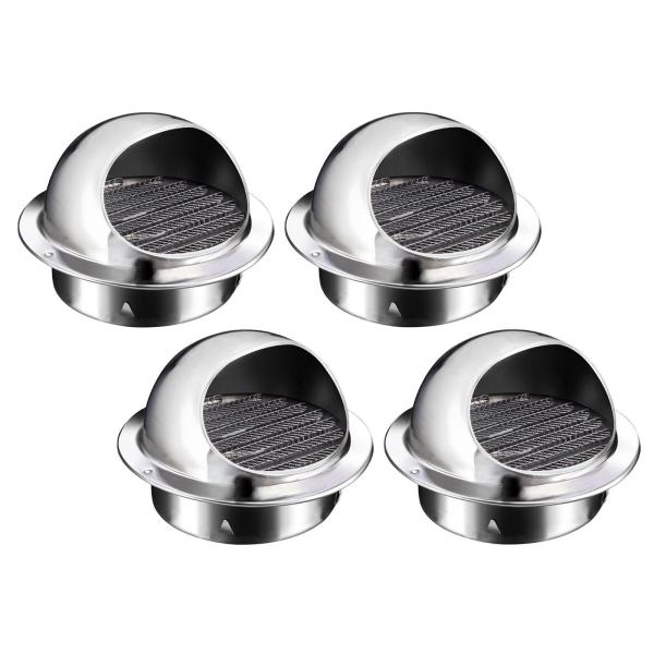 キッチン用に細かいメッシュに組み込まれた2倍の丸い壁のベントの外側キャップ