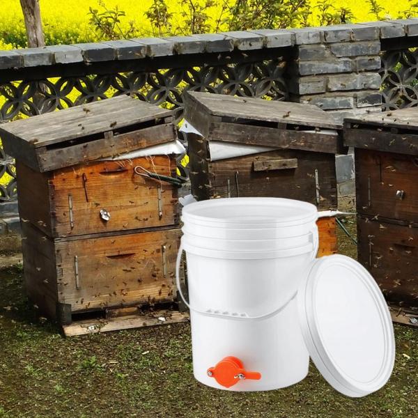 ハニーバケツ 蜂蜜バケツ 20L容量 家庭用抽出機器 実用的軽量ディスペンサー 養蜂家 収穫ツール