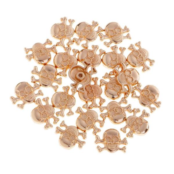 20セットメタルスカルスクリューバックリベットパンクスタッドスパイクファスナーにレザーベルトバッグ