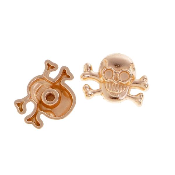 20セットメタルスカルスクリューバックリベットパンクスタッドスパイクファスナーにレザーベルトバッグ