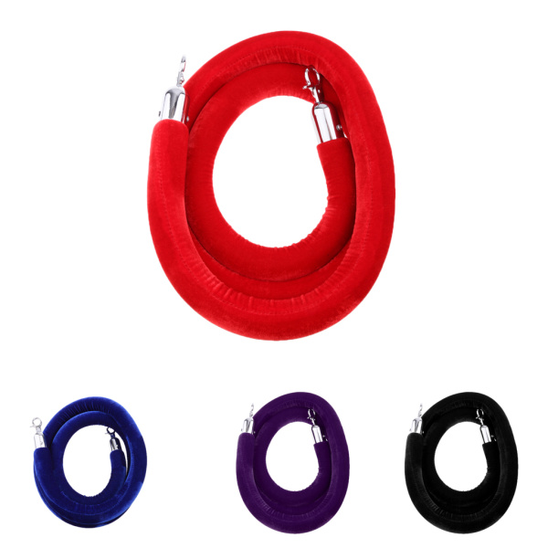 群衆制御 ツイスト パーティション用ロープ フック付 2m/3m 品質保証 全4色