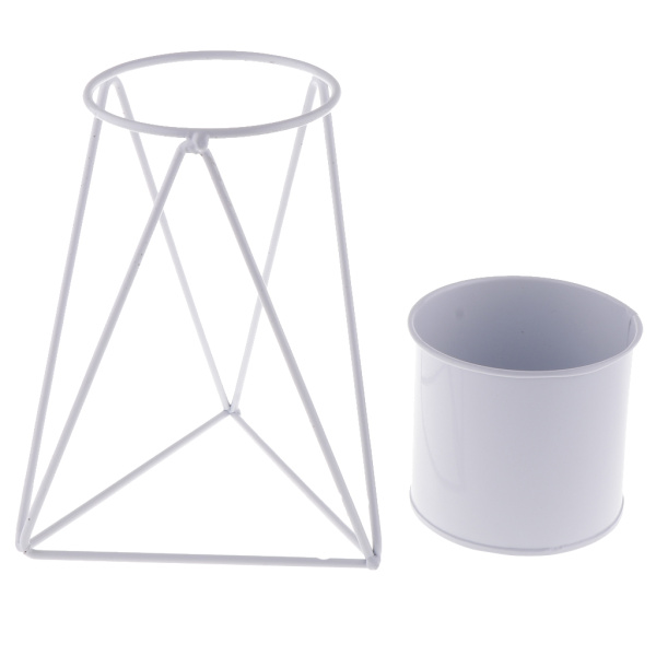 北欧鉄フラワースタンド多肉植物グリーンフラワーポットミニマリストメタル鉄花瓶デスクトップ装飾の小道具