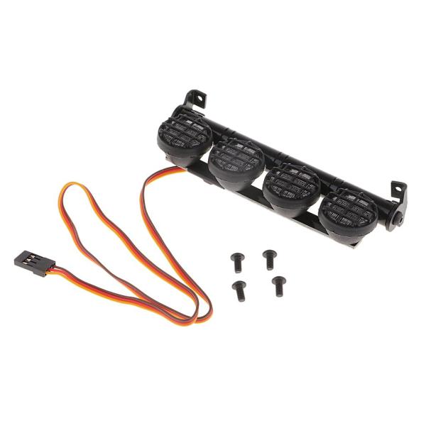 SCX10 900 Traxxas 4 1/10 RC用4 LEDライトバー明るいランプ