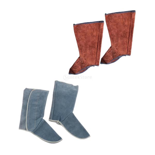 1対 溶接保護靴フィートカバー レッグカバー 耐火炎 耐摩耗性 断熱性