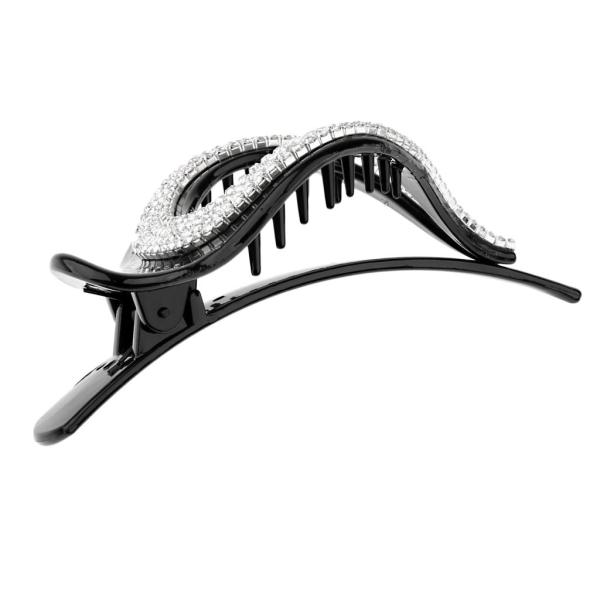 エレガントなフルクリスタル女性ヘアクリップヘアピンラインストーンクランプ爪帽子