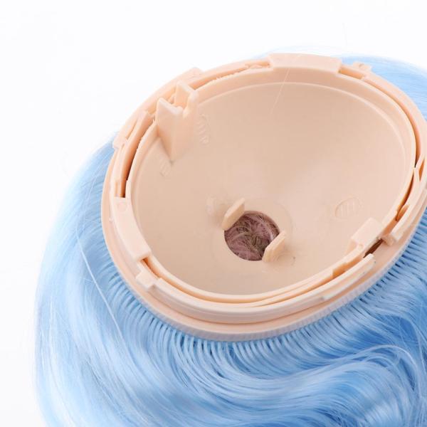 4色 1/6ドール用 頭皮ヘッドシェル付き ロングカーリーウィッグ DIYアクセサリー