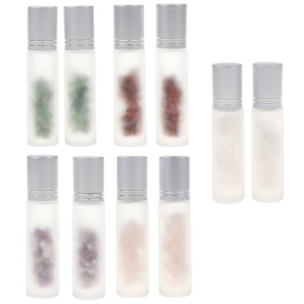 10ml ロールオンボトル ガラスローラーボトル 空容器 詰め替え 精油 香水 保存用 2本 全5色 