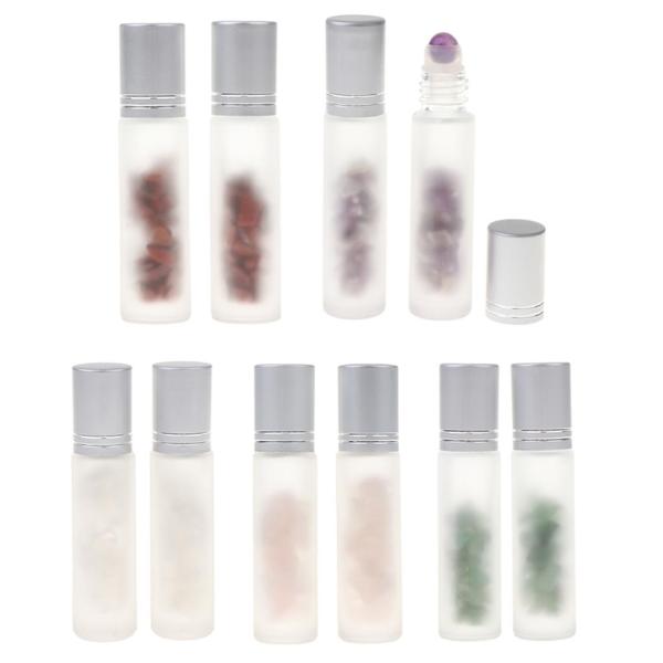 10ml ロールオンボトル ガラスローラーボトル 空容器 詰め替え 精油 香水 保存用 2本 全5色 