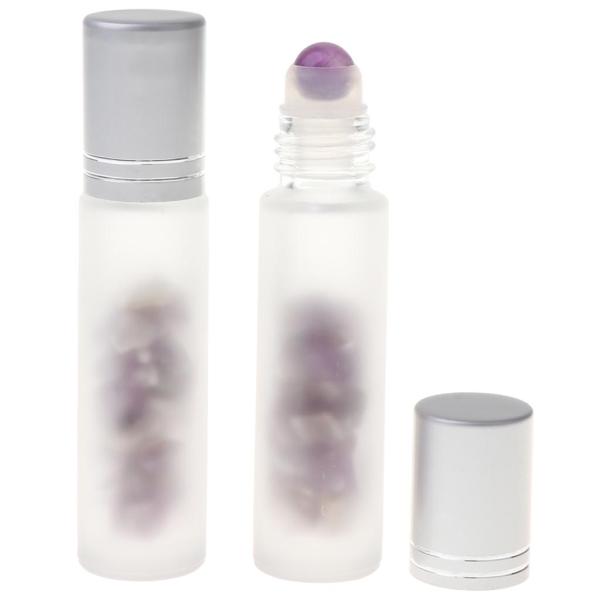 10ml ロールオンボトル ガラスローラーボトル 空容器 詰め替え 精油 香水 保存用 2本 全5色 