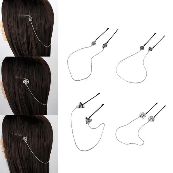 ヘアピン チェーン ヘッドドレス 髪飾り ケルト ブライダル シンプル へアアクセサリー 全4タイプ