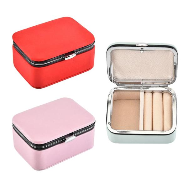 ジュエリーボックス 携帯用 PUレザー ジュエリー収納 ジュエリーケース コンパクト 省スペース 全3色