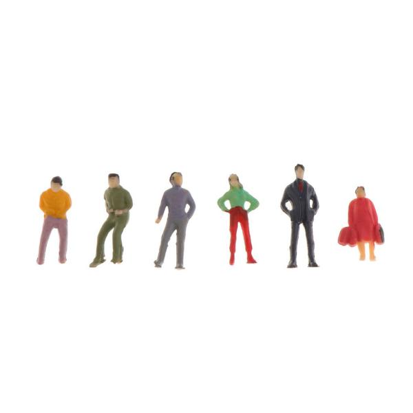 100ピース/個塗装済み人物フィギュアミニチュアに適用鉄道レイアウト