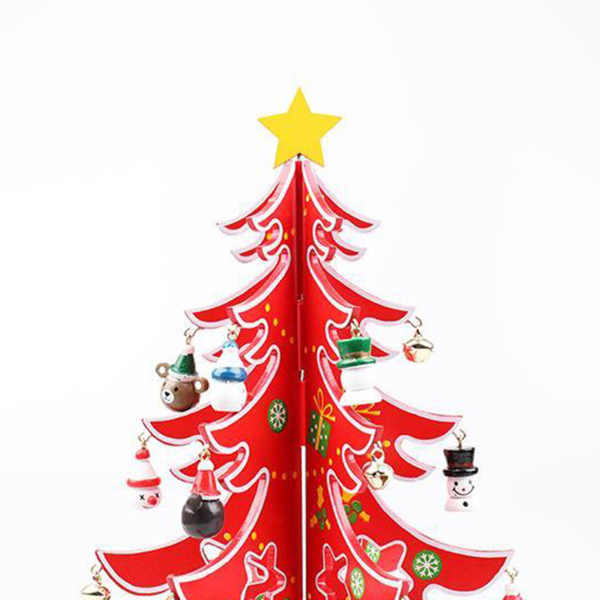 木製クリスマスツリー飾りお祝いデスクトップ3dクリスマス装飾パーティーベッドルームオフィス.クリスマスへのギフト.子供のための誕生日