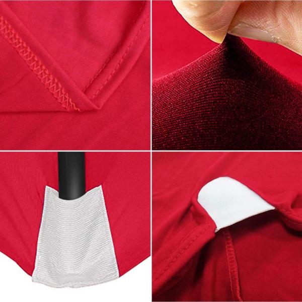 6ftテーブルクロス長方形スパンデックスリネン.ストレッチテーブルクロステーブルカバー用6足折りたたみテーブル.架台テーブル.イベント装飾