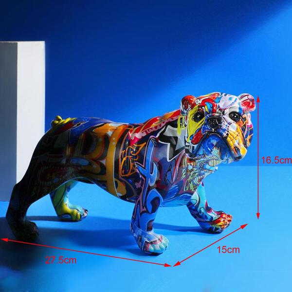 カラフルな犬の置物樹脂クラフト動物犬像彫刻家の装飾のため : STK