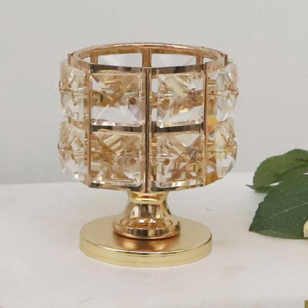 クリスタルティーライト奉納キャンドルホルダー燭台燭台の結婚式のテーブルセンターピースの家の装飾リビングダイニングルームバー新築祝い