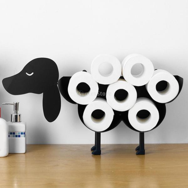 トイレットペーパーホルダー 猫 犬 ペーパーホルダー 自立可能 ロールペーパー ティッシュシェルフ おしゃれ インテリア  ペーパー収納ラック