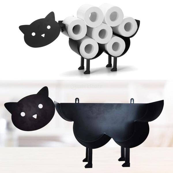 トイレットペーパーホルダー 猫 犬 ペーパーホルダー 自立可能 ロールペーパー ティッシュシェルフ おしゃれ インテリア  ペーパー収納ラック