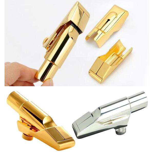 アルトサックスマウスピースとリガチャー.キャップ楽器スペアパーツ簡単で便利にインストールして使用