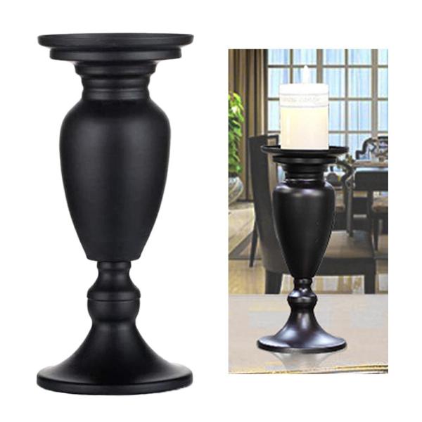 装飾鉄のキャンドルホルダー.マット黒柱燭台ホルダー.テーパーキャンドルホルダー用スタンドテーブル.暖炉.香コーン.結婚式.パーティー