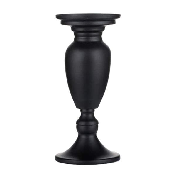 装飾鉄のキャンドルホルダー.マット黒柱燭台ホルダー.テーパーキャンドルホルダー用スタンドテーブル.暖炉.香コーン.結婚式.パーティー