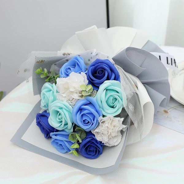 カーネーション ソープフラワー 枯れない花 造花 母の日ギフト 花 石鹸花 誕生日 記念日 バレンタイン 祝いプレゼント 全5色