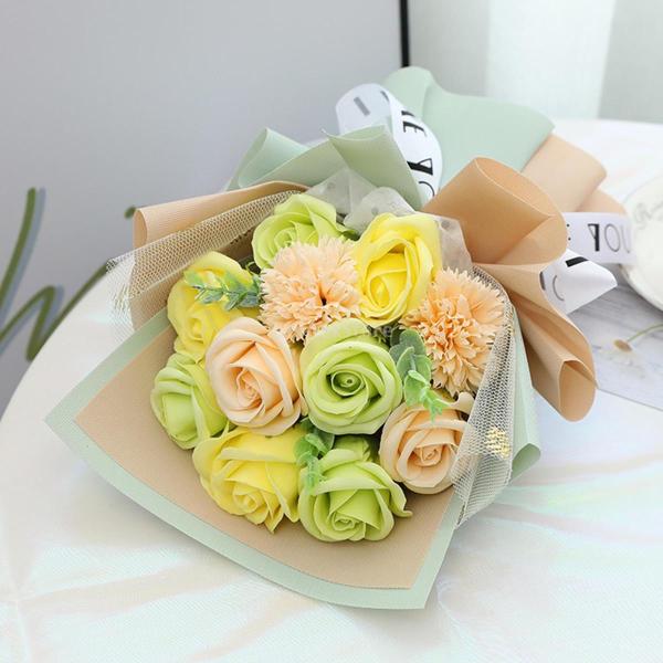 カーネーション ソープフラワー 枯れない花 造花 母の日ギフト 花 石鹸花 誕生日 記念日 バレンタイン 祝いプレゼント 全5色