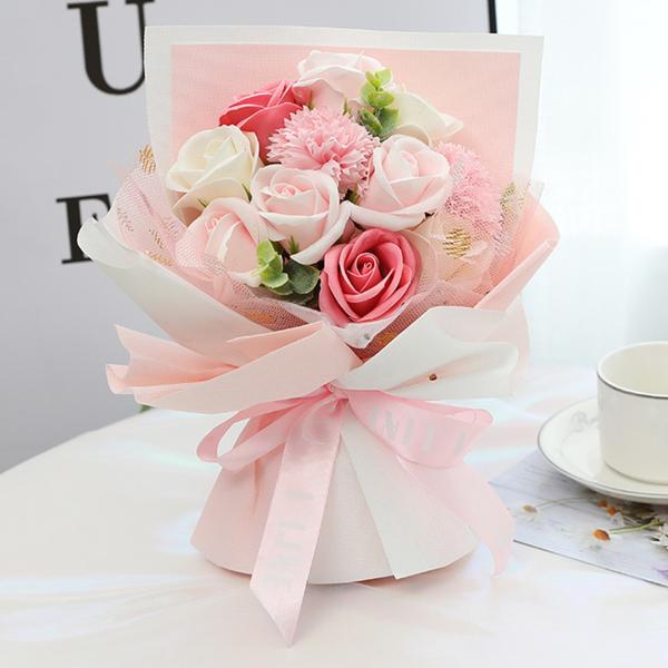 カーネーション ソープフラワー 枯れない花 造花 母の日ギフト 花 石鹸花 誕生日 記念日 バレンタイン 祝いプレゼント 全5色