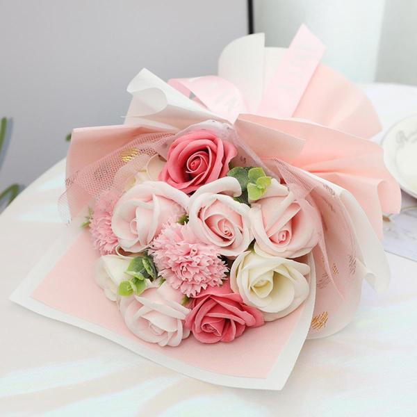 カーネーション ソープフラワー 枯れない花 造花 母の日ギフト 花 石鹸花 誕生日 記念日 バレンタイン 祝いプレゼント 全5色