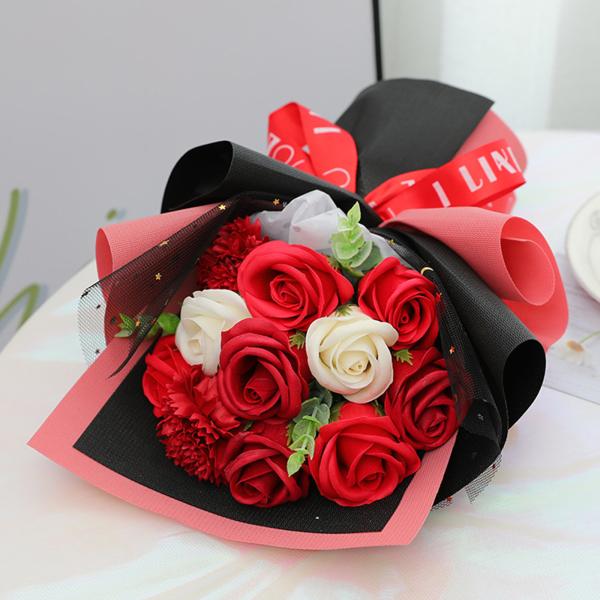 カーネーション ソープフラワー 枯れない花 造花 母の日ギフト 花 石鹸花 誕生日 記念日 バレンタイン 祝いプレゼント 全5色