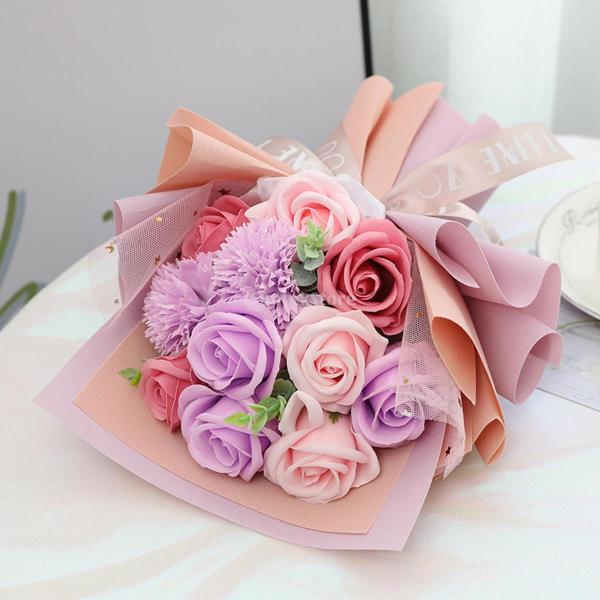 カーネーション ソープフラワー 枯れない花 造花 母の日ギフト 花 石鹸花 誕生日 記念日 バレンタイン 祝いプレゼント 全5色