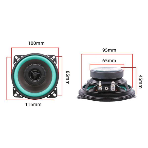 車のスピーカー2ウェイステレオ2.5mポリプロピレンコーン1pc交換強化車ステレオ生産による強力なオーディオサウンド