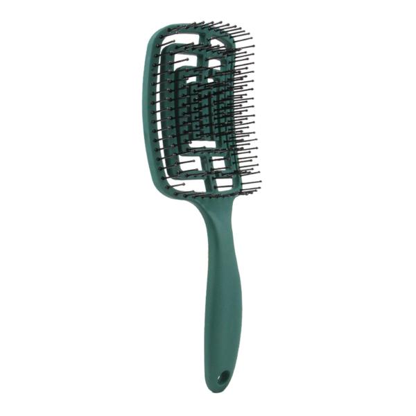 もつれ解除detangler湾曲したベントヘアブラシくしと女性なしもっともつれヘアブラシロング厚い薄型カーリー自然な髪