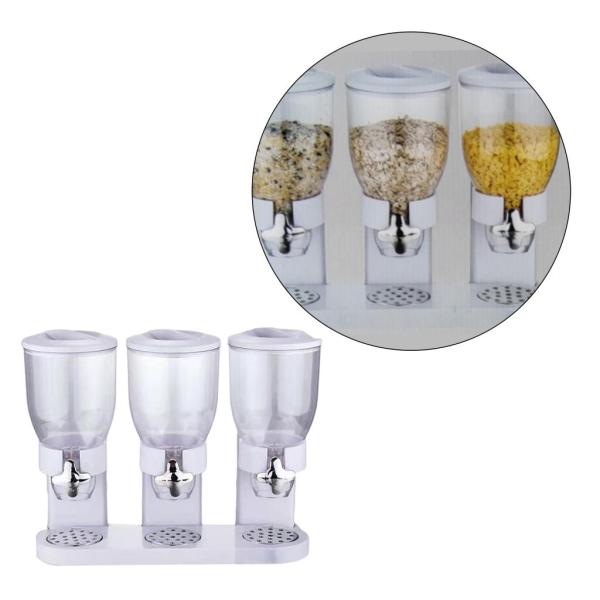 プラスチック製トリプルキャニスターシリアルディスペンサーマシン収納ボトル用品