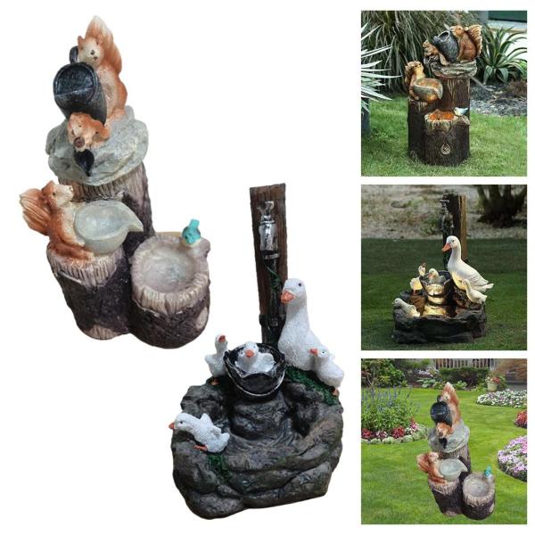 樹脂パティオ動物の噴水像庭屋外の風景の装飾工芸品家の彫刻置物装飾品装飾ヤード屋内屋外